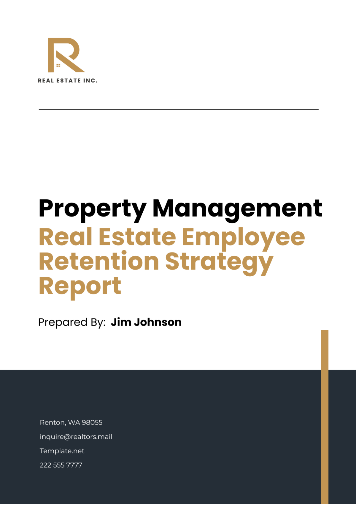 Real Estate Employee Retention Strategy Report Template - Edit Online & Download