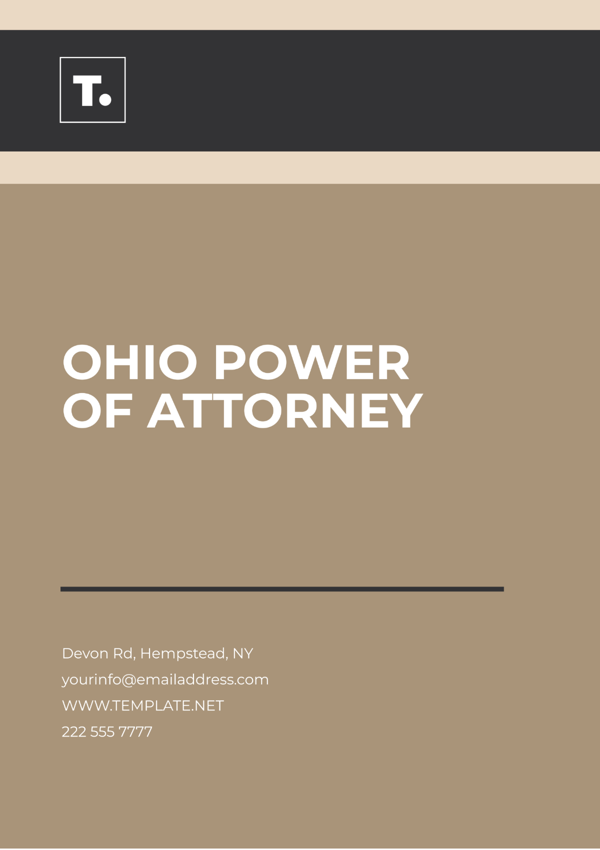 Ohio Power of Attorney Template