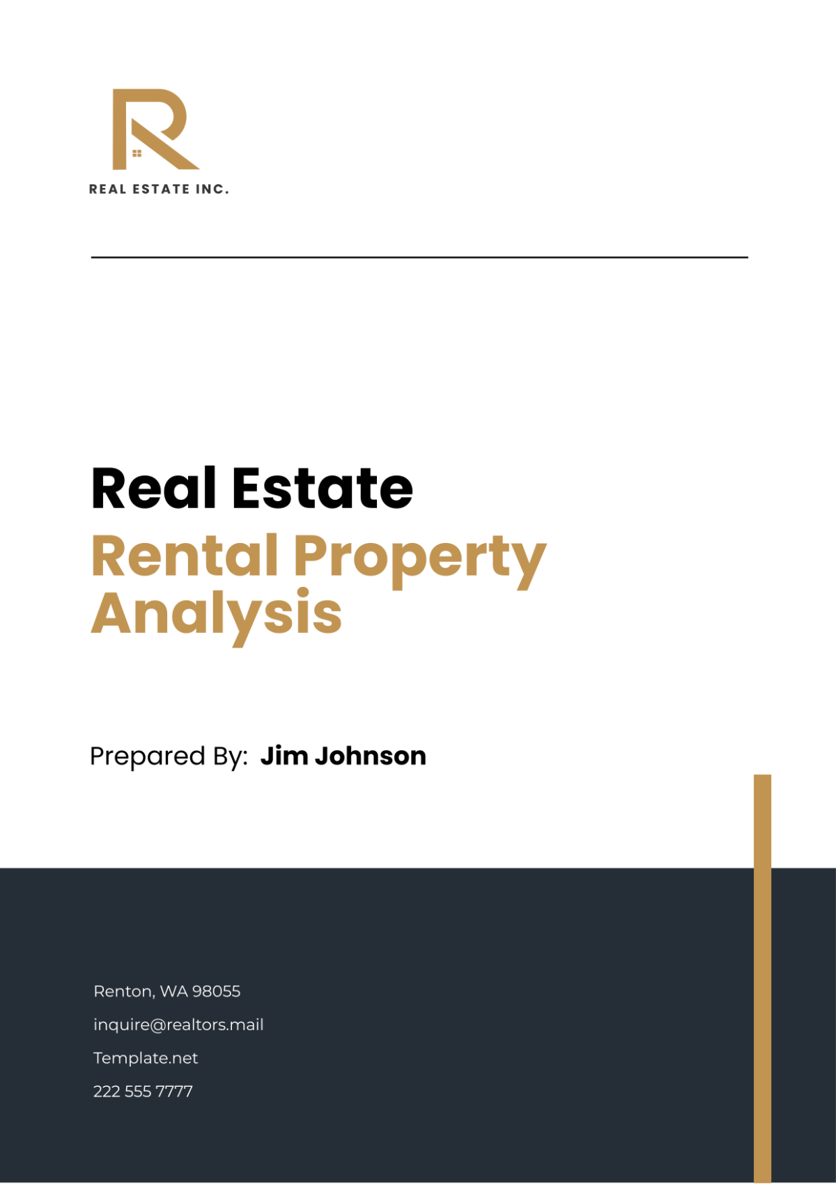 Real Estate Rental Property Analysis Template