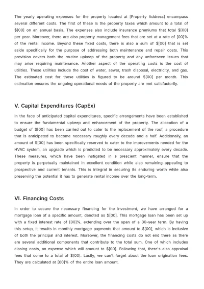 Free Real Estate Single Family Rental Pro-Forma Template to Edit Online