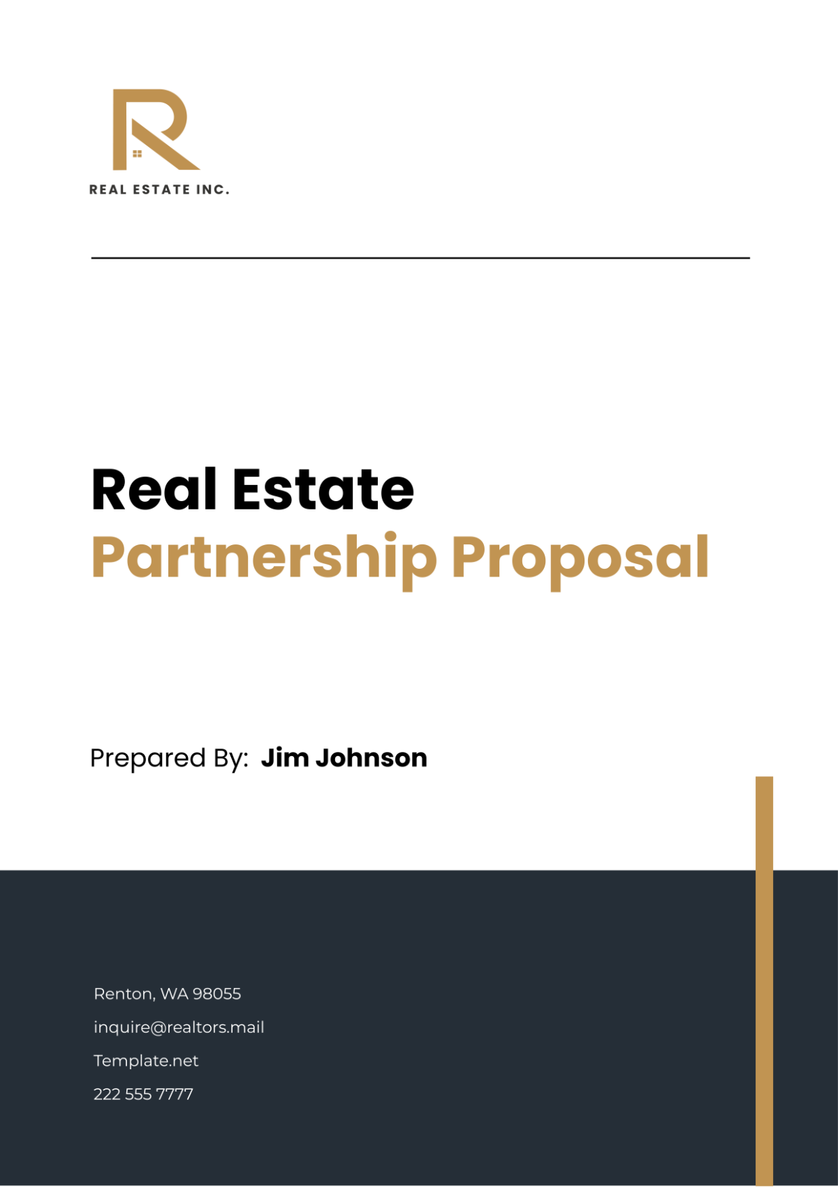 Free Real Estate Partnership Proposal Template