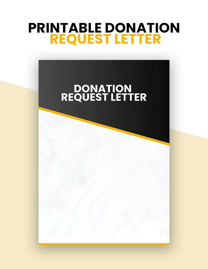 Printable Donation Request Letter