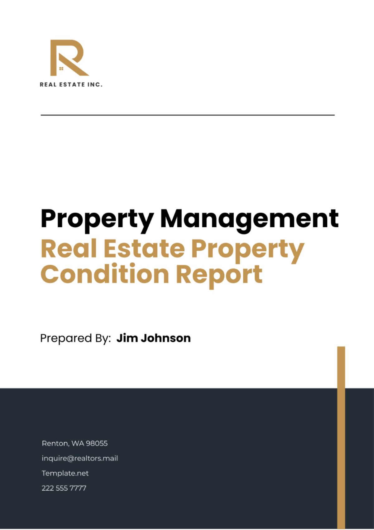Real Estate Property Condition Report Template