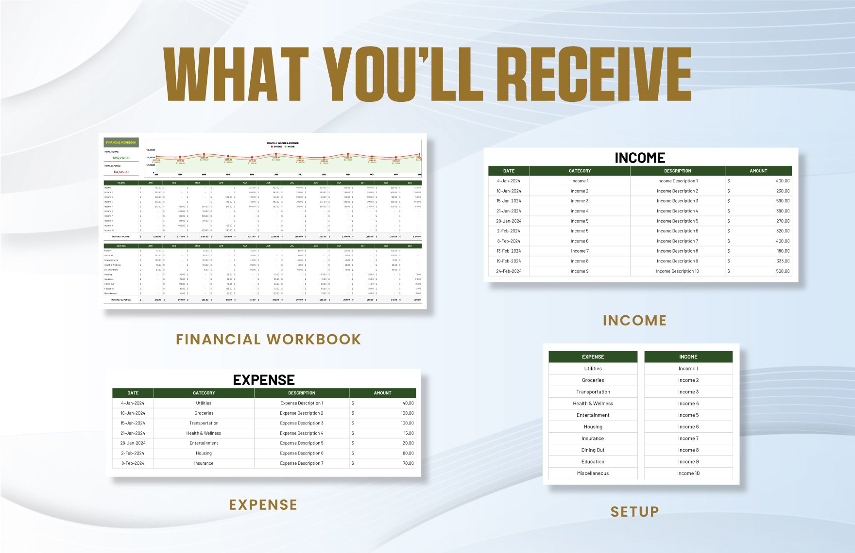 Financial Workbook Template