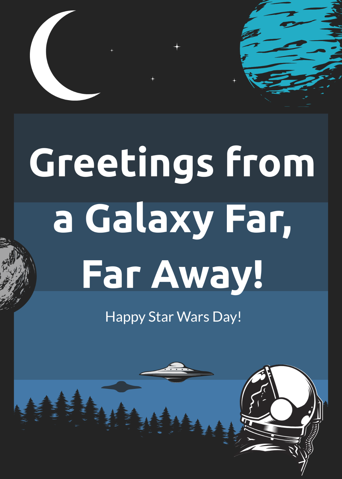 Star Wars Day Greeting Card Template