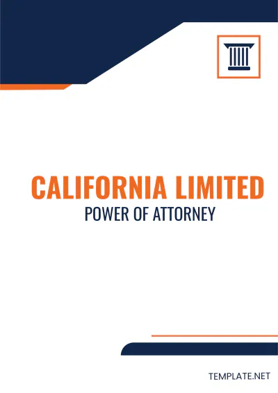 Free California Limited Power of Attorney Template to Edit Online