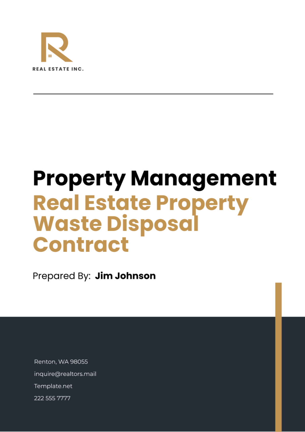 Real Estate Property Waste Disposal Contract Template - Edit Online & Download