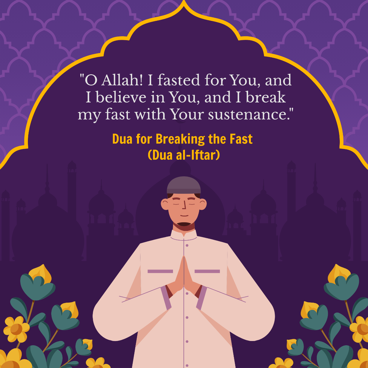 Ramadan Dua for Iftar Template