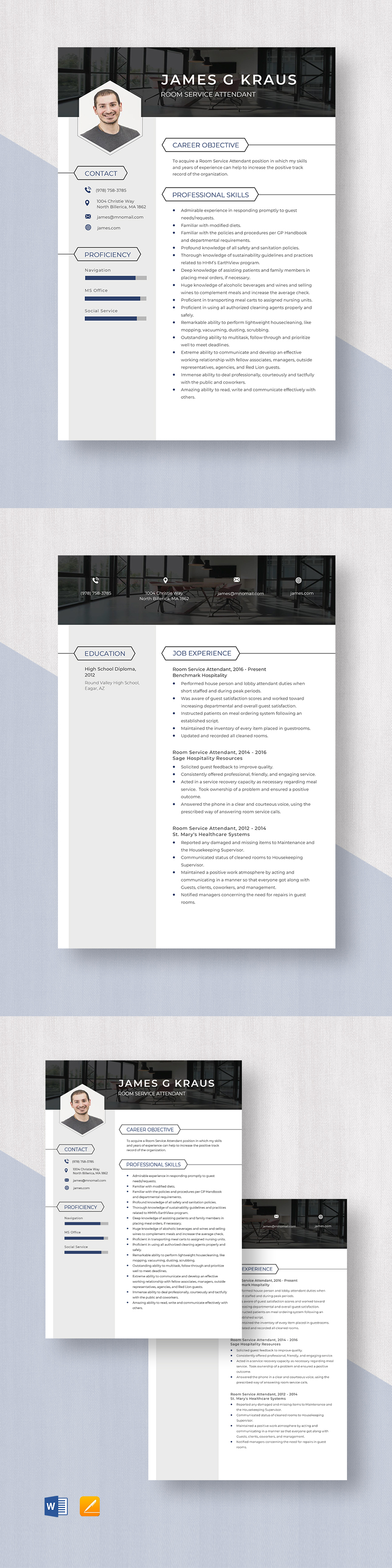 free-room-service-attendant-resume-template-word-apple-pages