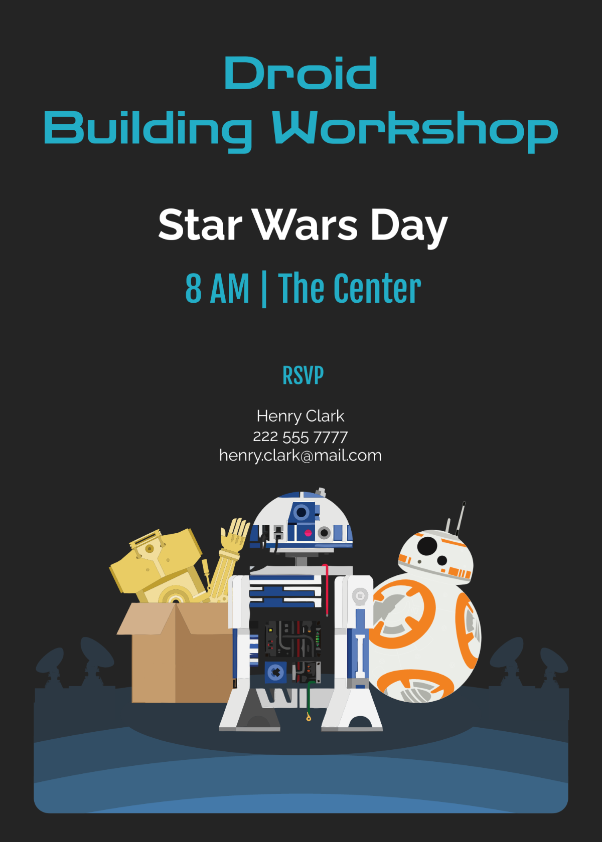 Star Wars Day Invitation Card Template - Edit Online & Download