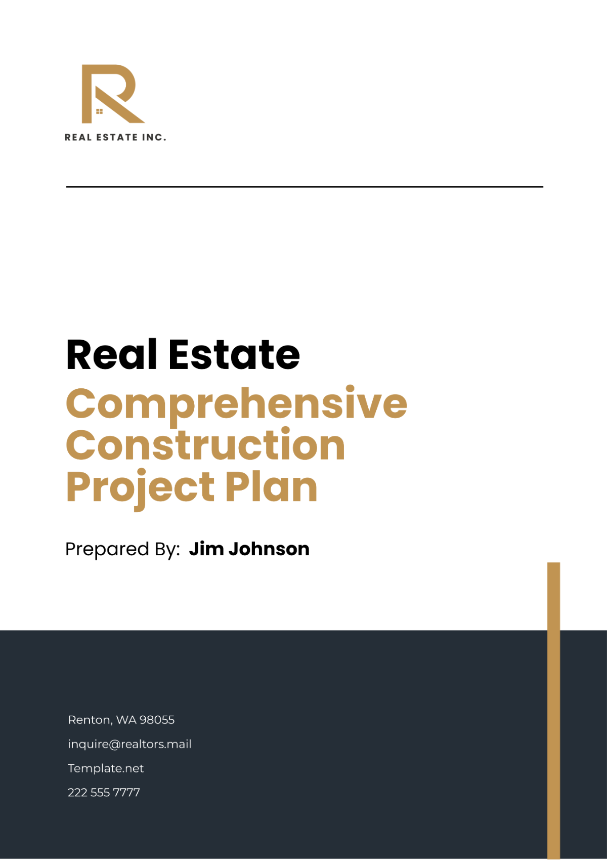 Real Estate Comprehensive Construction Project Plan Template