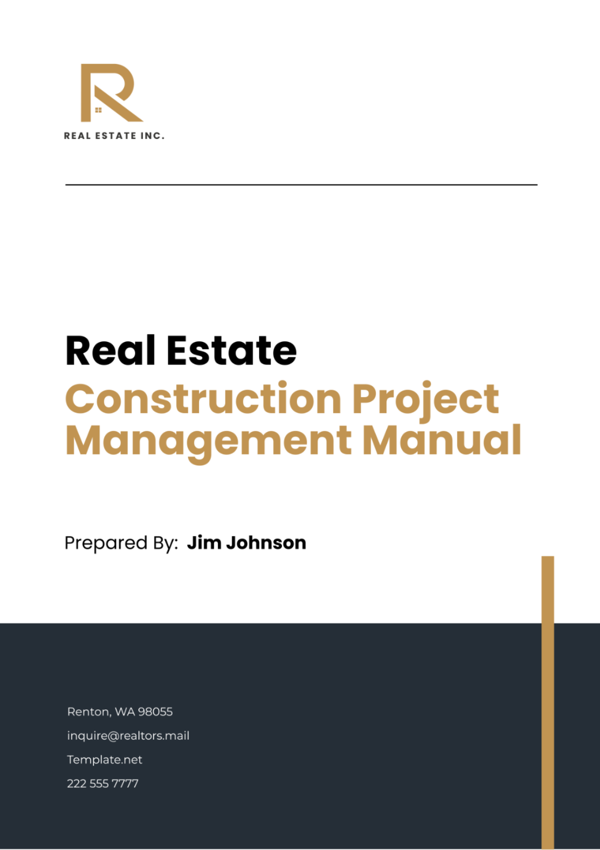 Real Estate Construction Project Management Manual Template - Edit Online & Download