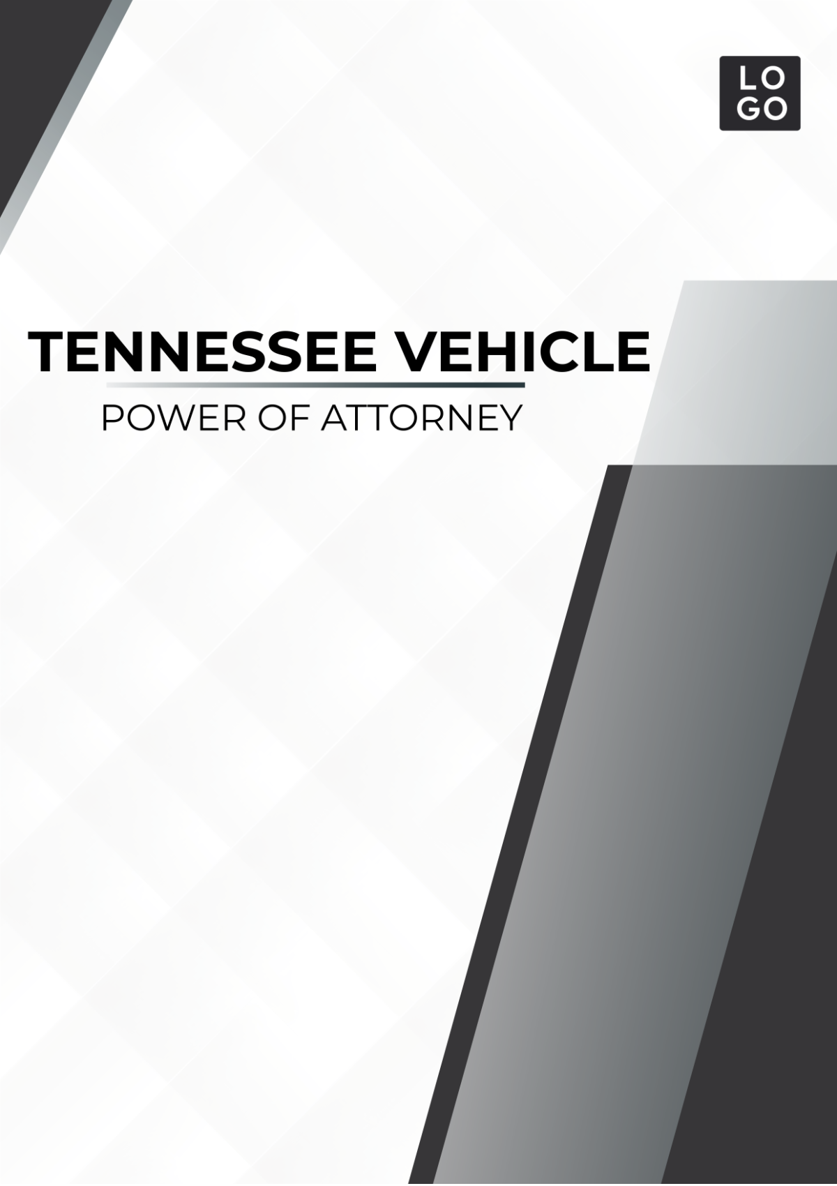 Tennessee Vehicle Power of Attorney Template