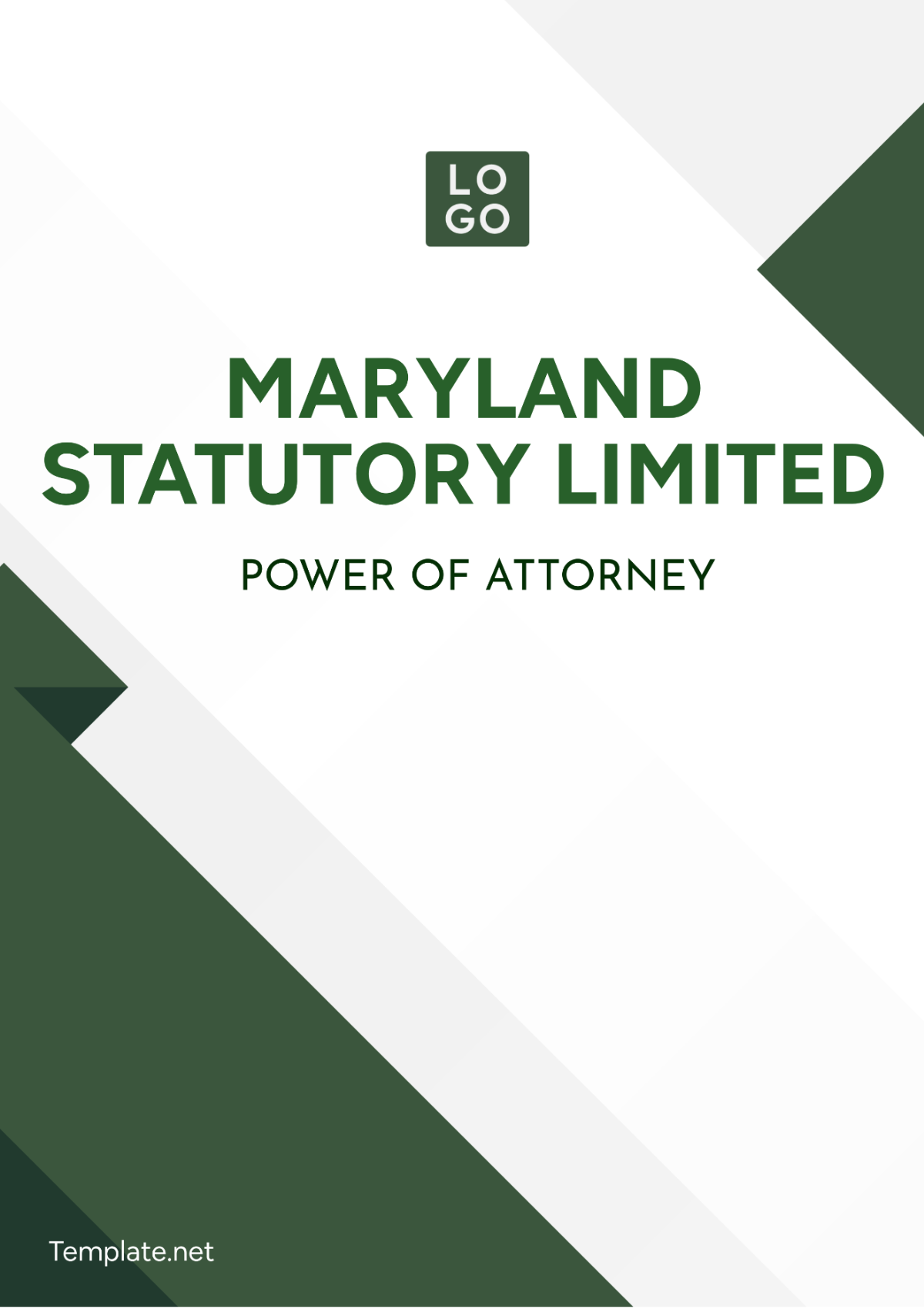 Maryland Statutory Limited Power of Attorney Template - Edit Online & Download