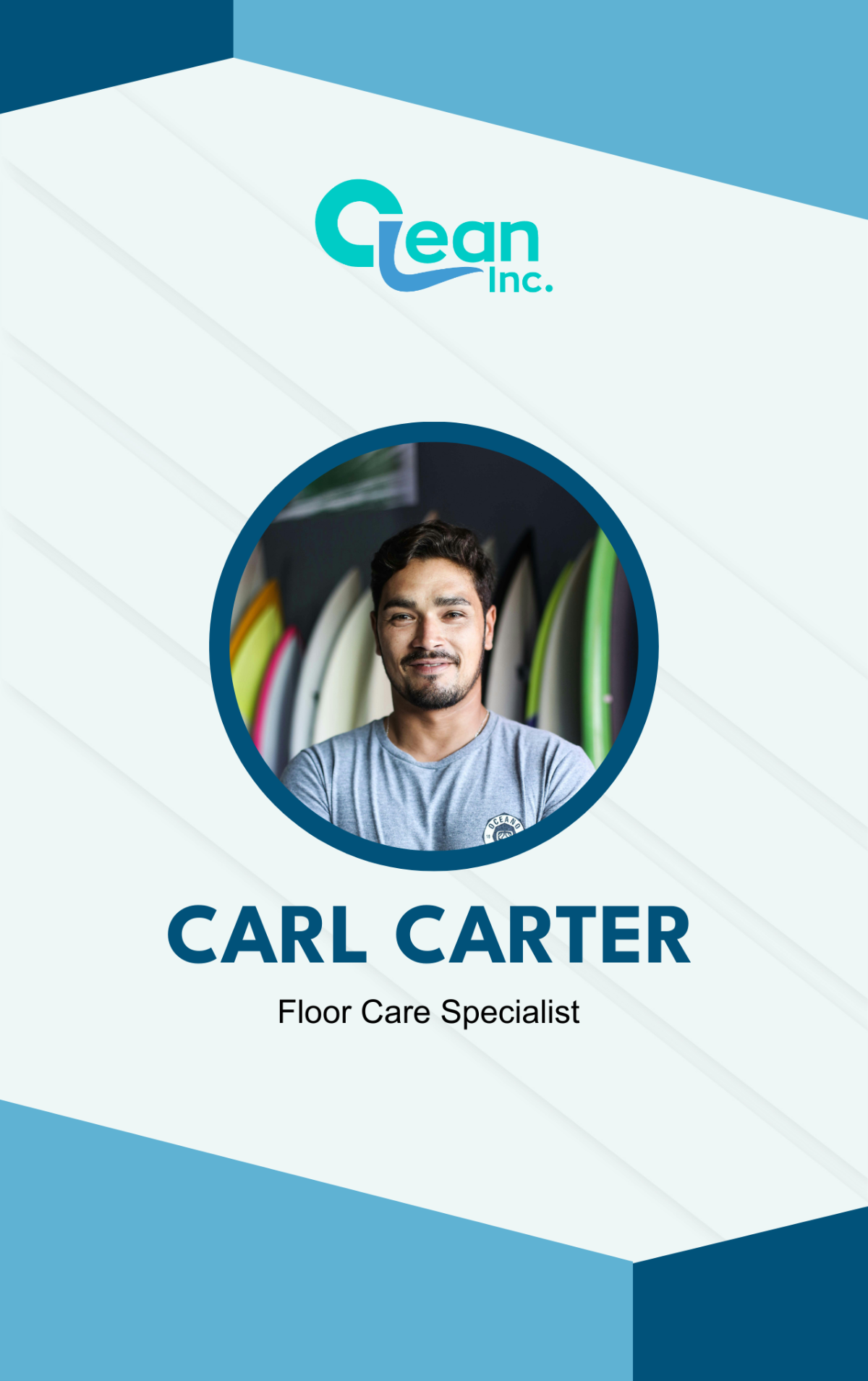 Free Floor Care Specialist ID Card Template