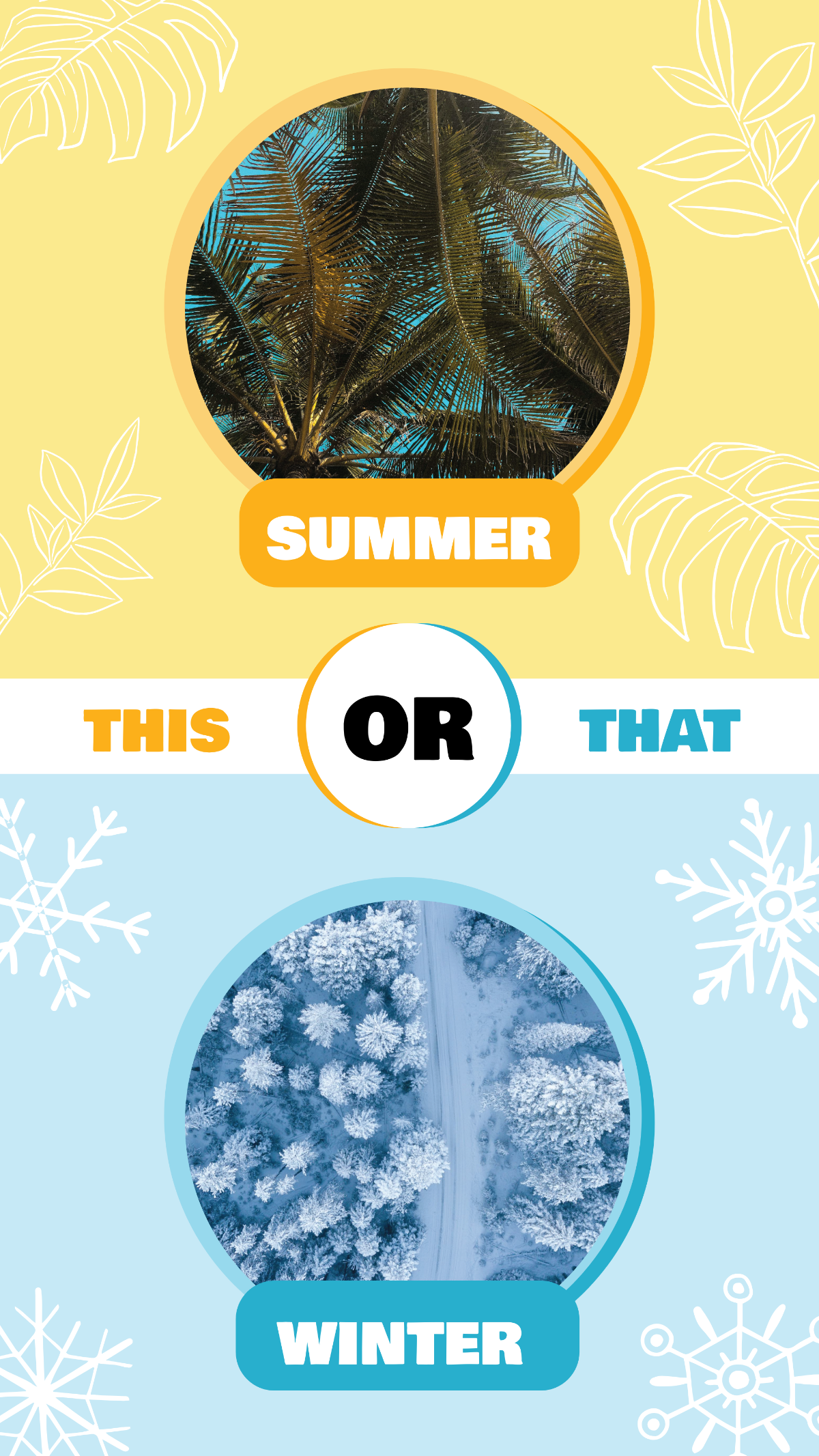 Free Summer or Winter This or That Instagram Story Template