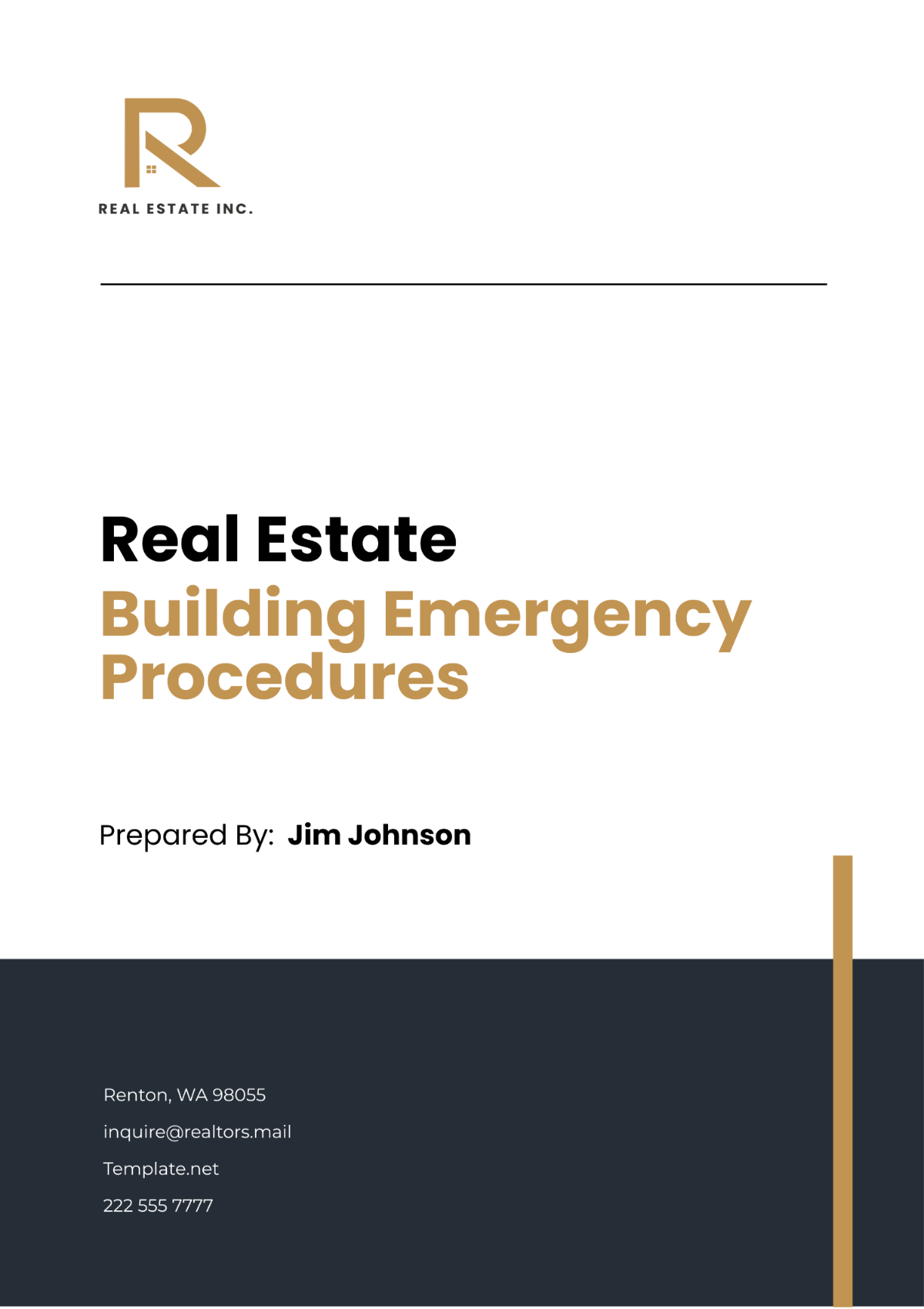 Real Estate Building Emergency Procedures Template - Edit Online & Download