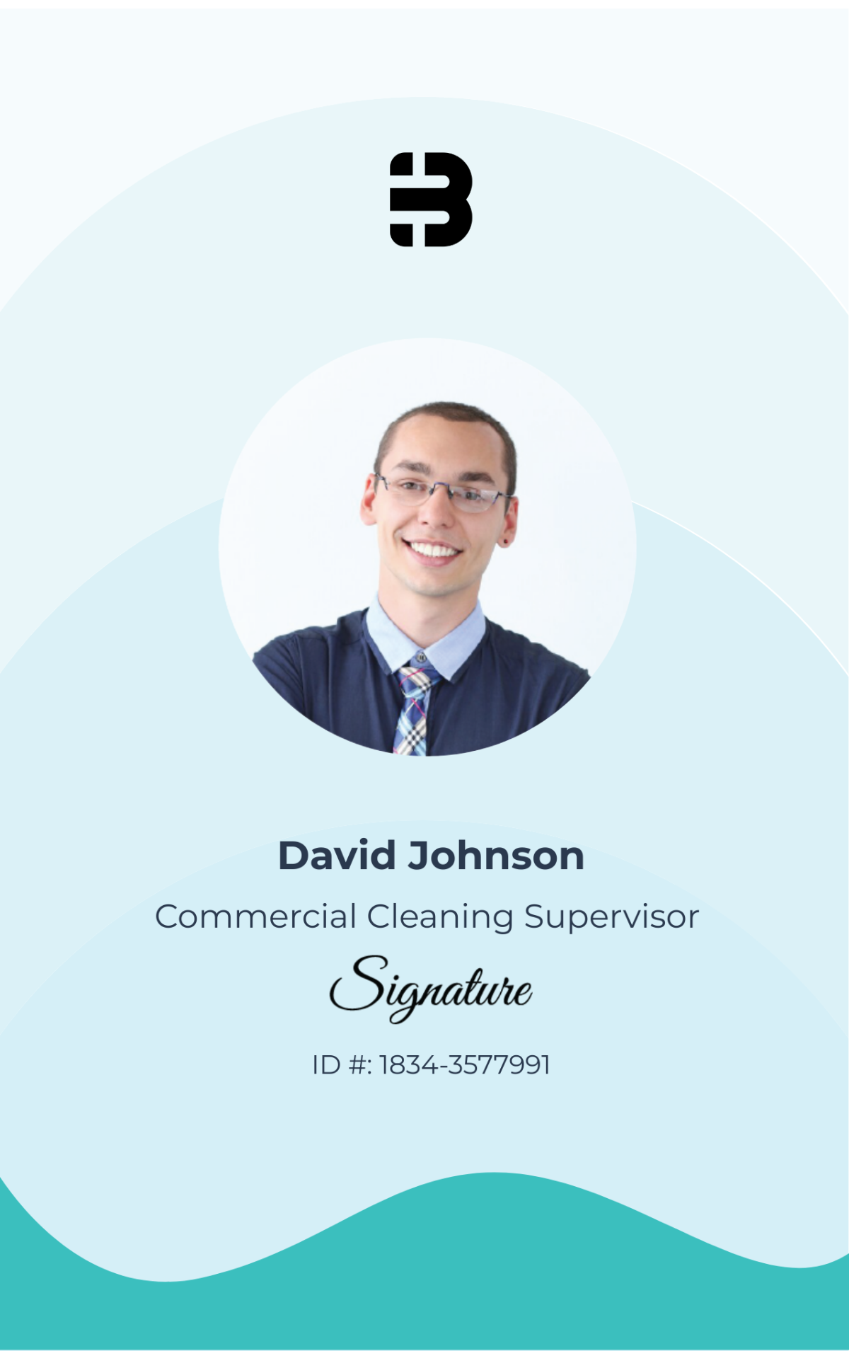 Commercial Cleaning Supervisor ID Card