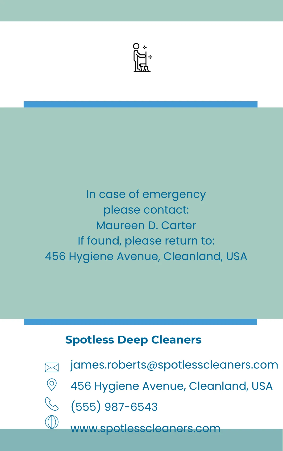 Free Deep Cleaning Technician ID Card Template to Edit Online