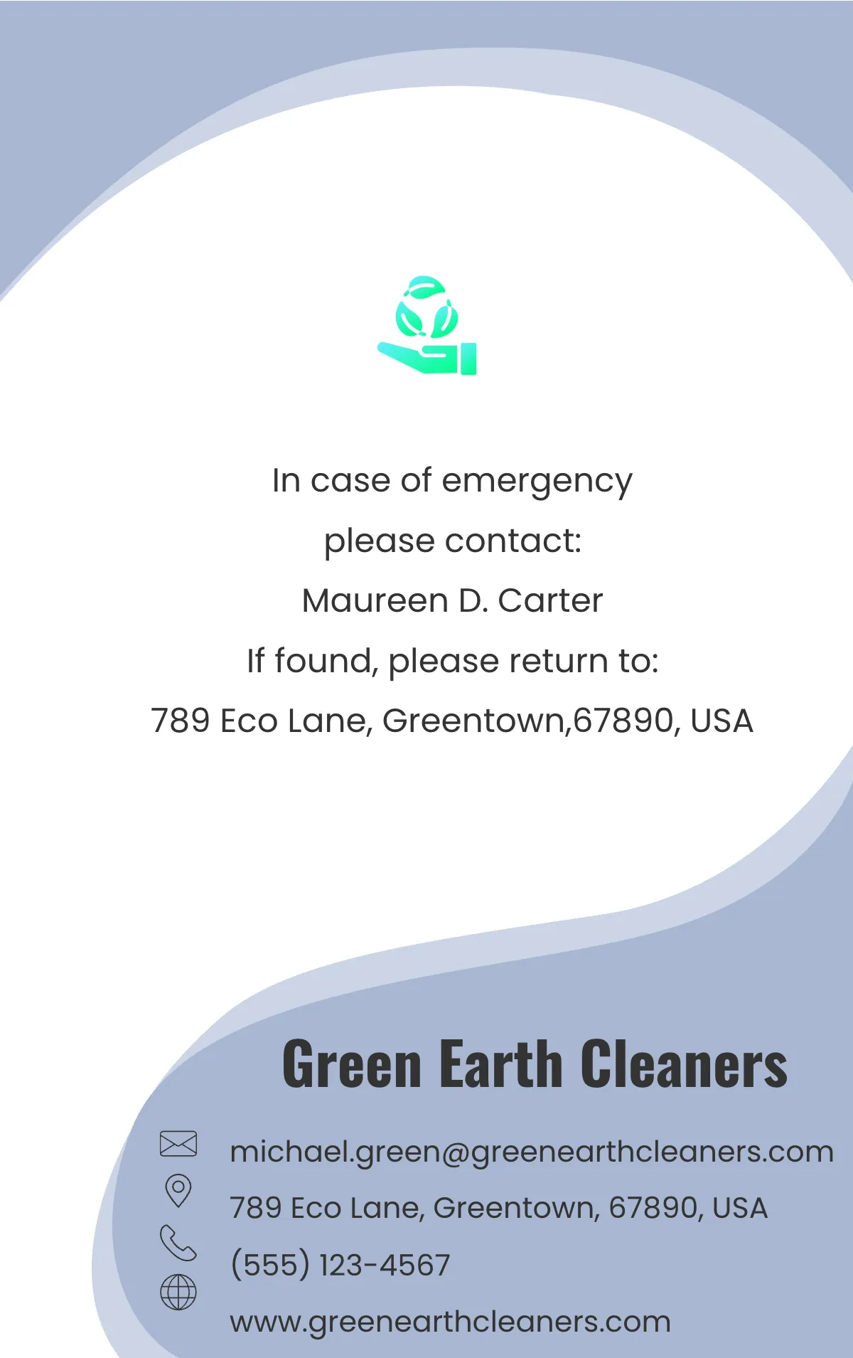 Free Eco-Friendly Cleaning Expert ID Card Template to Edit Online
