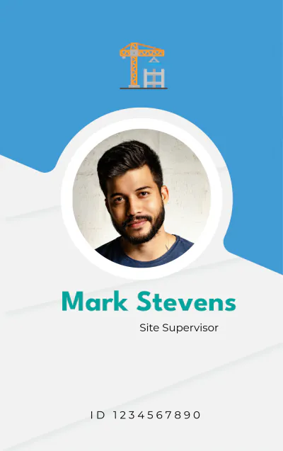 Free Post-Construction Cleanup Crew ID Card Template to Edit Online
