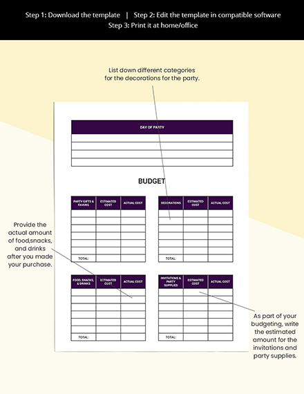 Free Event Party Planner Template to Edit Online Free Event Party Planner Template to Edit Online