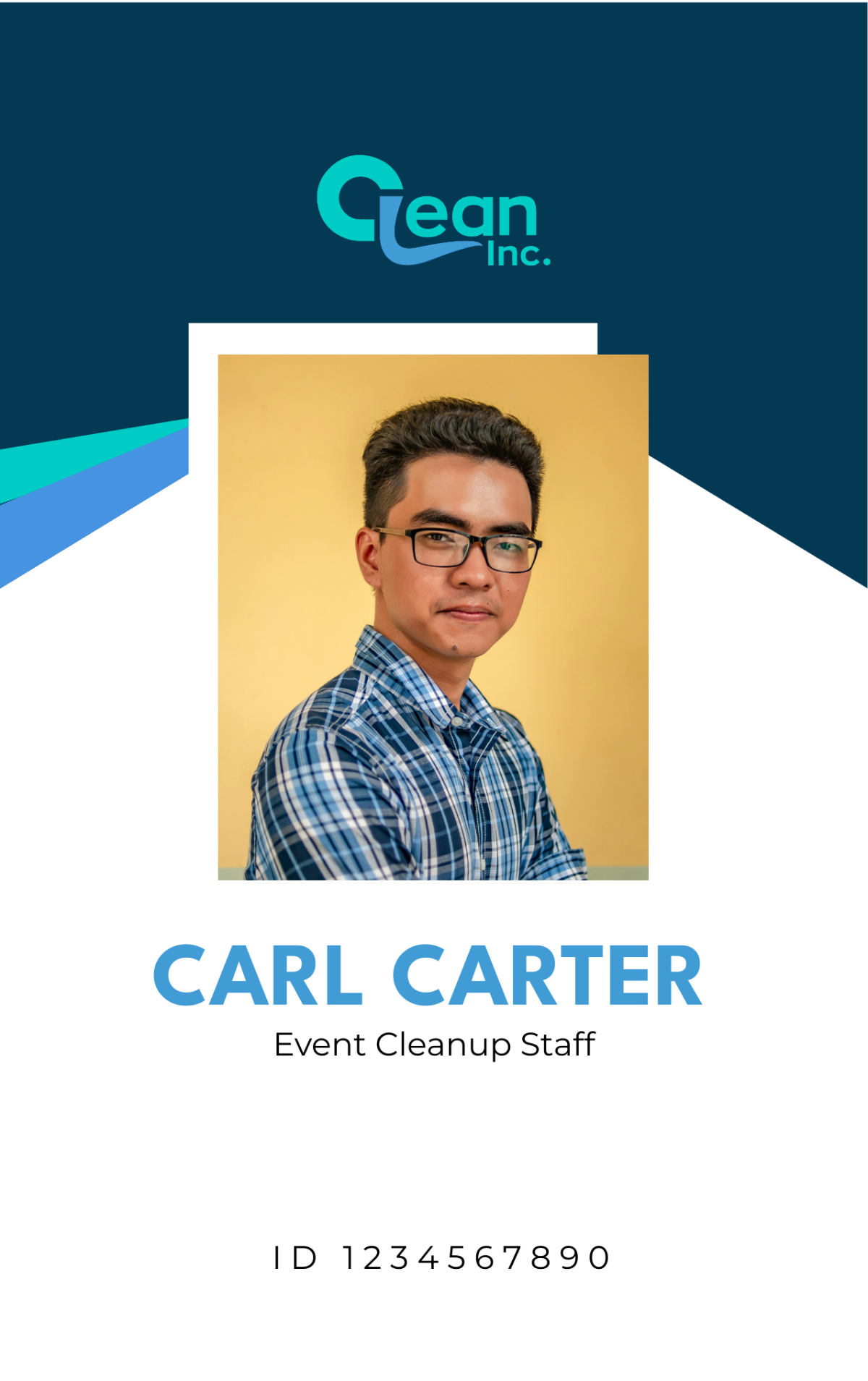 Event Cleanup Staff ID Card Template