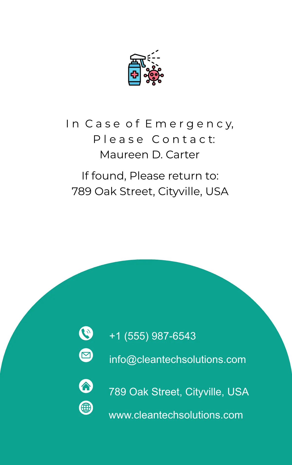 Free Disinfection and Sanitization Technician ID Card Template to Edit Online