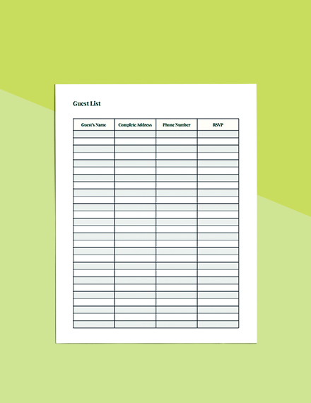 Free Event Meal Planner Template to Edit Online