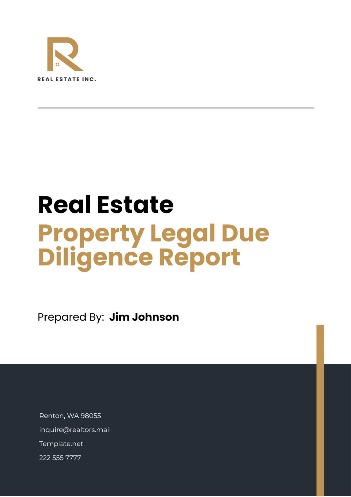 Real Estate Property Legal Due Diligence Report Template - Edit Online & Download