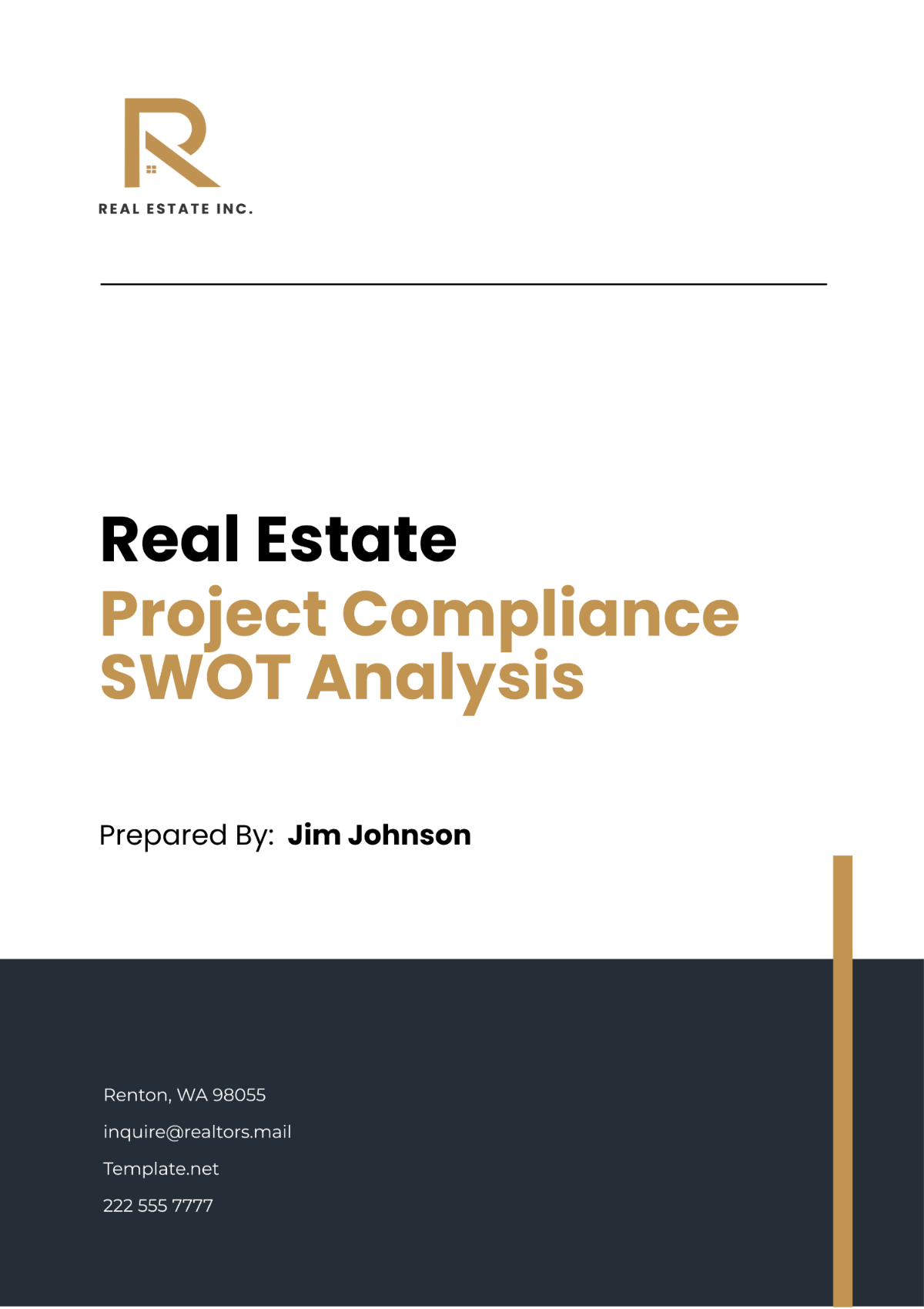 Real Estate Project Compliance SWOT Analysis Template - Edit Online & Download