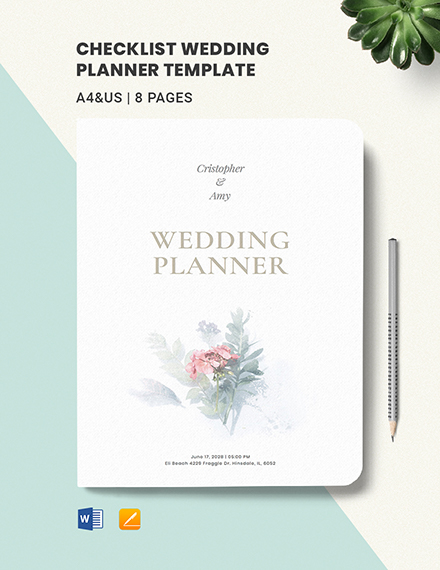 21 Wedding Planner Word Templates Free Downloads Template