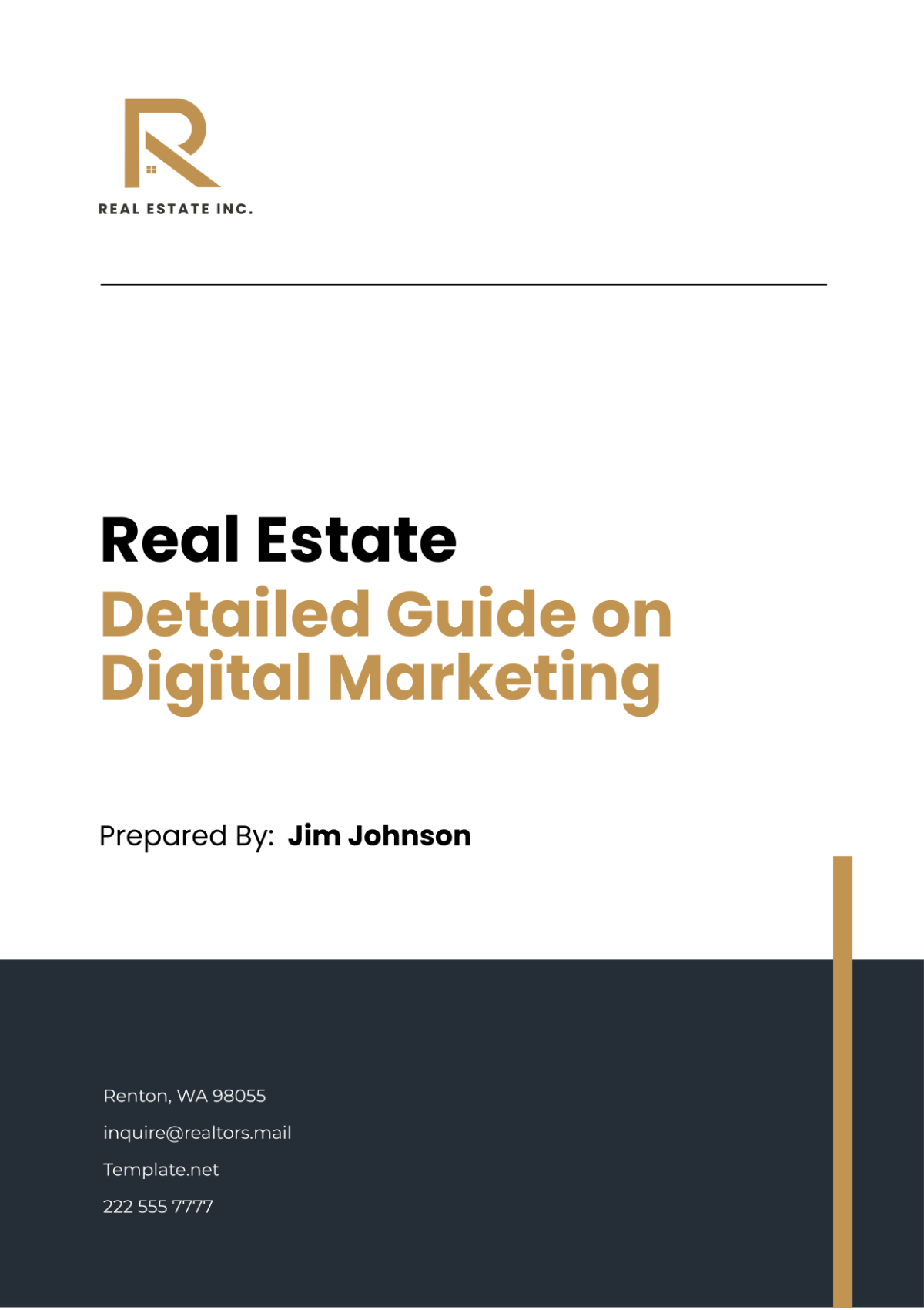 Real Estate Detailed Guide on Digital Marketing Template