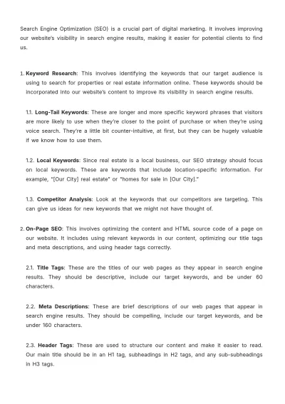 Free Real Estate Detailed Guide on Digital Marketing Template to Edit Online