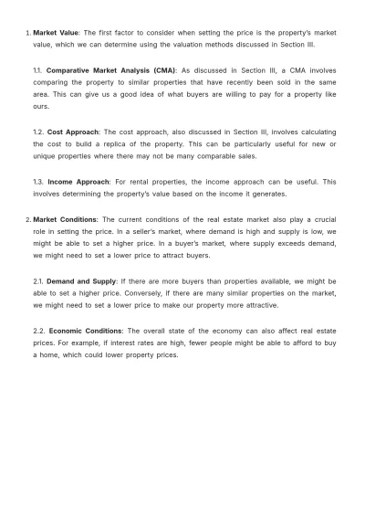 Free Real Estate Property Valuation and Pricing Methodology Guide Template to Edit Online