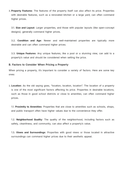 Free Real Estate Property Valuation and Pricing Methodology Guide Template to Edit Online