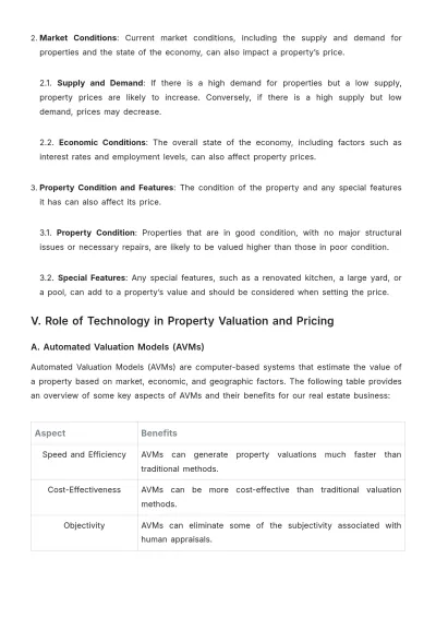 Free Real Estate Property Valuation and Pricing Methodology Guide Template to Edit Online