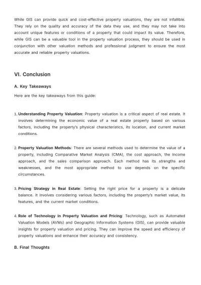 Free Real Estate Property Valuation and Pricing Methodology Guide Template to Edit Online