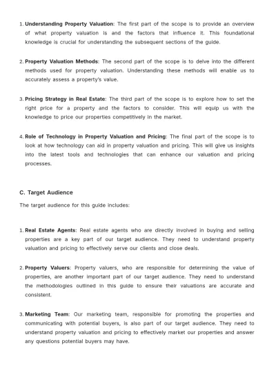 Free Real Estate Property Valuation and Pricing Methodology Guide Template to Edit Online