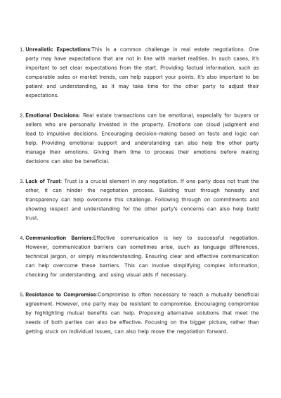 Free Real Estate Negotiation Techniques Training Guide Template to Edit Online
