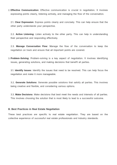 Free Real Estate Negotiation Techniques Training Guide Template to Edit Online