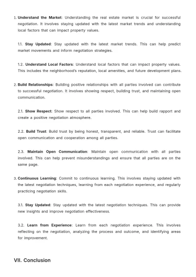 Free Real Estate Negotiation Techniques Training Guide Template to Edit Online