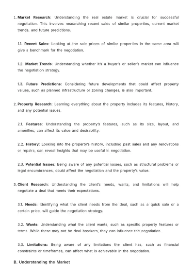 Free Real Estate Negotiation Techniques Training Guide Template to Edit Online
