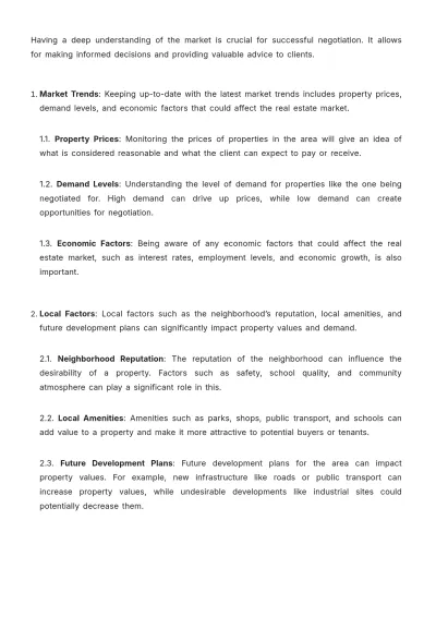Free Real Estate Negotiation Techniques Training Guide Template to Edit Online