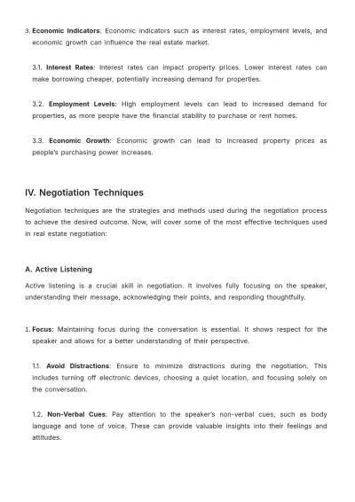 Free Real Estate Negotiation Techniques Training Guide Template to Edit Online
