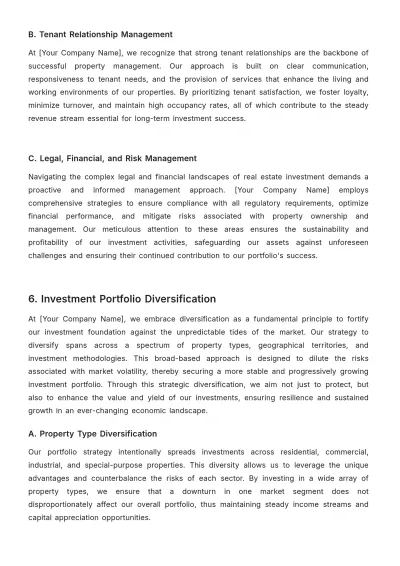 Free Real Estate Investment Strategic Plan Template to Edit Online