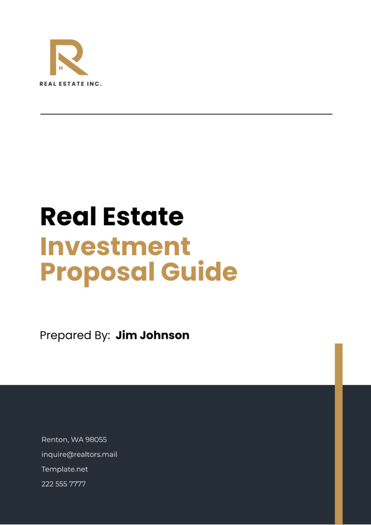 Real Estate Investment Proposal Guide Template - Edit Online & Download