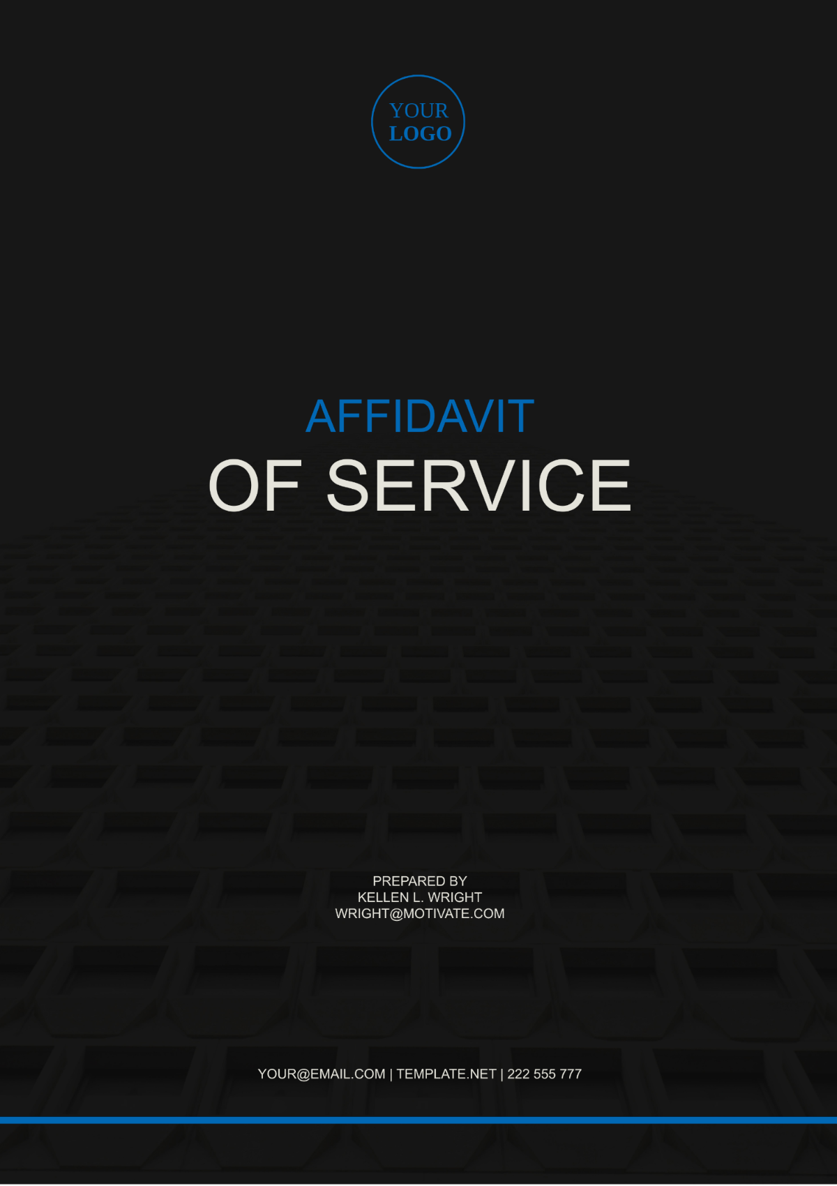 Kansas Affidavit of Service Template - Edit Online & Download