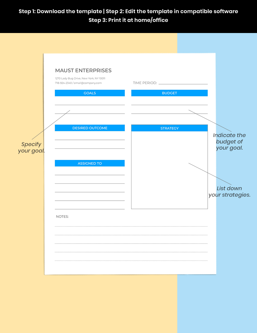 Professional Sales Planner Template