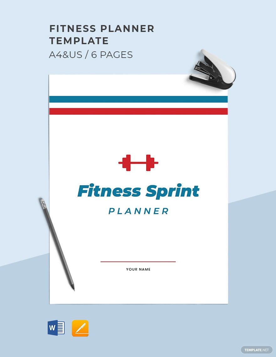 Free Sample Fitness Planner Template